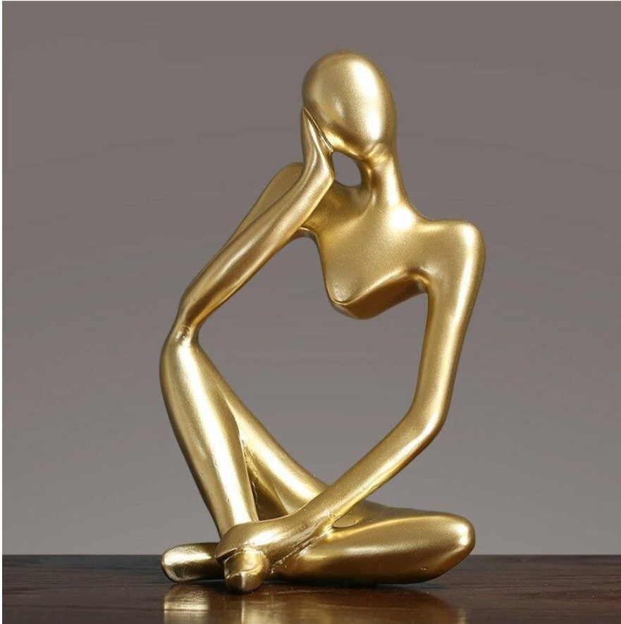 Abstract Golden Decor Thinker