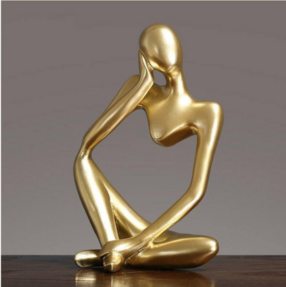 Abstract Golden Decor Thinker